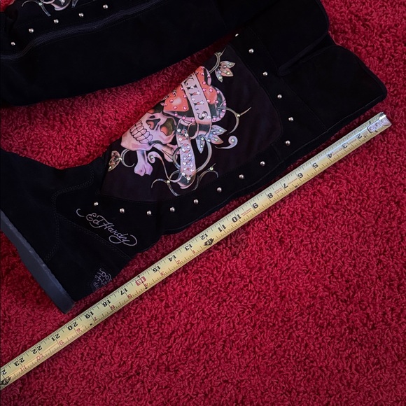 Don Ed Hardy Suede/Fur boots 2013 US8 EUR39 - Picture 6 of 16